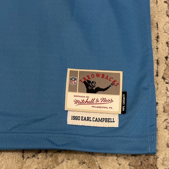 Mitchell & Ness Authentic Houston Oilers Earl Campbell NFL Jersey Men’s Sz: 2XLB - Picture 5 of 7